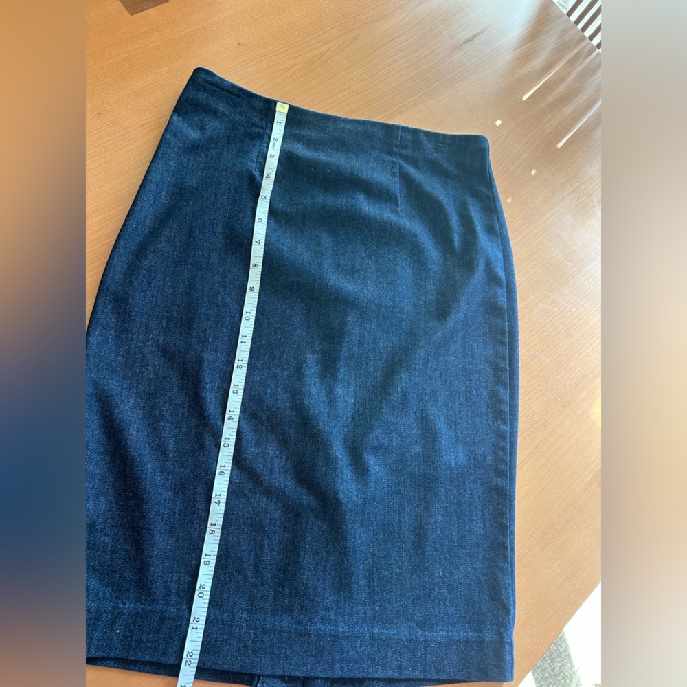 Ann Taylor Dark Blue Denim Pencil Skirt - Picture 8 of 8